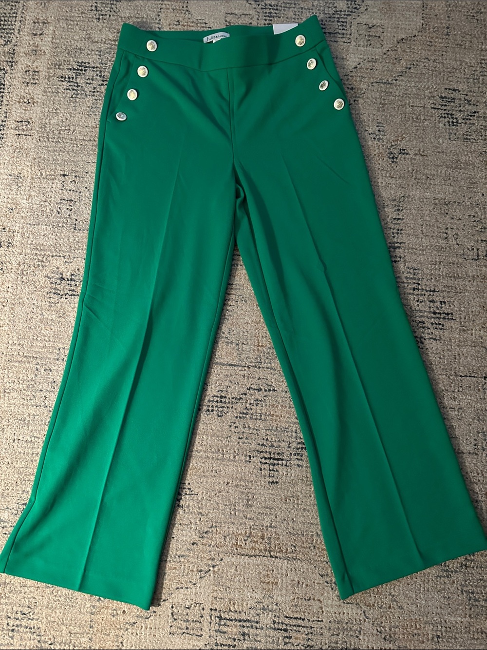 NWT Green Wide-Leg Sailor Pants